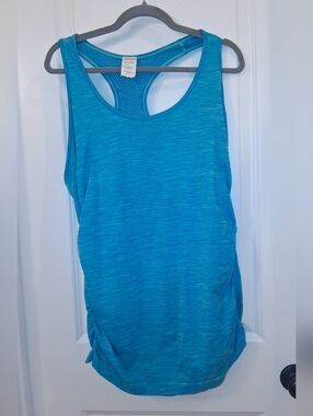Danskin Teal Space-Dye Racerback Tank